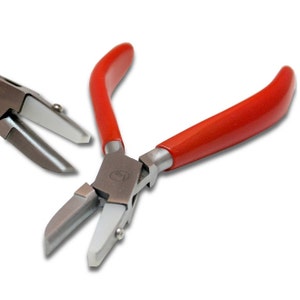 BIJ-723, Flat And Half Round Steel Jaws Combination Plier With 3/8&quot; Nylon Flat Jaw