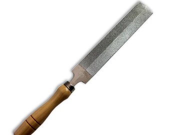 GLS-424, 6 inch Fine Grit 200 Diamond Coated File includes Wood Handle