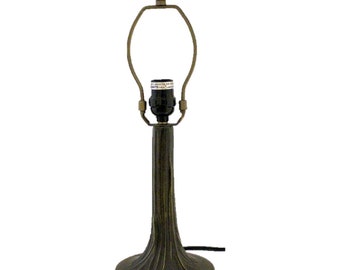 LMP-10-302LC, Art nouveau Tree 16" Metal Base For Lamps With Electrical Wiring, Switch and Shade Support