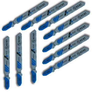 JIG-362, Kent T118G 10 Pack 3"  36 TPI T-Shank Jig Saw Blades METAL Basic Straight Cut