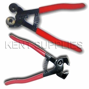 GLS-271, Set of 2 Pliers for Mosaic Art Mosaic Trimmer Nippers and Carbide Wheeled Nippers
