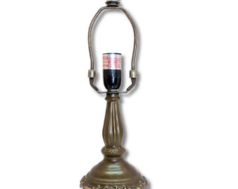 LMP-6-102, Art Deco 9.5" Metal Base For Lamps With Electrical Wiring Switch and Shade Support