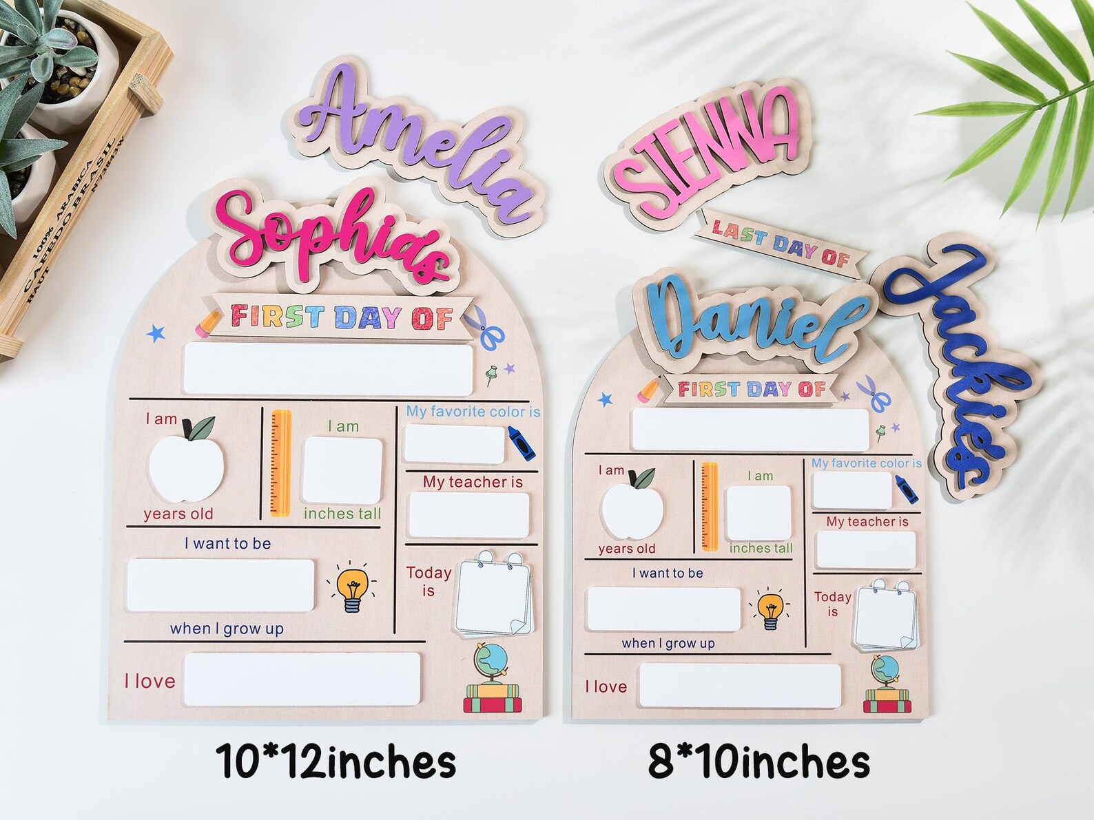 Customized First and Last Day School Sign, Back to School Sign ...