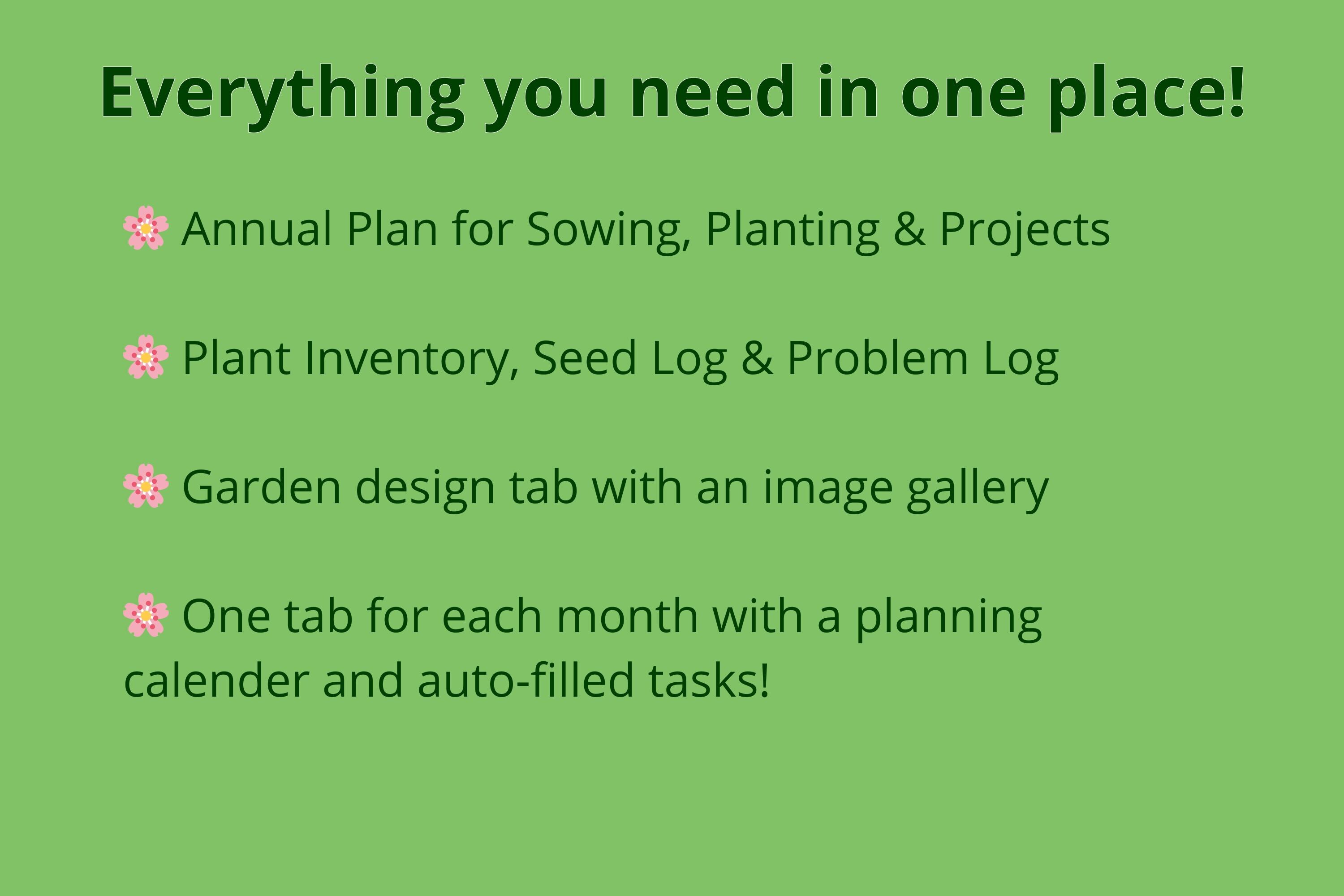 The Ultimate Vegetable Garden Planner for Google Spreadsheet - Sowing ...