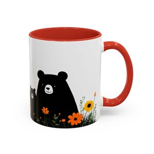 Bear Family Coffee Mug, Bear Lover Gift, Ceramic Tea Cup, Wildlife Enthusiast Present, Animal Print Kitchenware, Mother&#39;s Day Mug