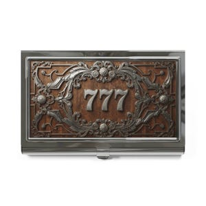 Elegante vintage visitekaartjeshouder met ingewikkeld ontwerp, professioneel cadeau, Office Essential, netwerkaccessoire, stijlvolle presentatie