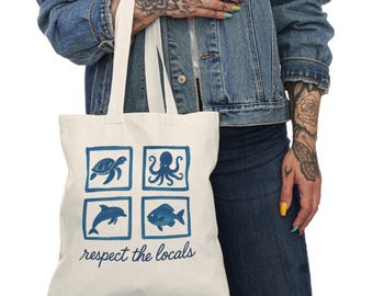 Eco-Friendly Tote Bag, Reusable Canvas Bag, Eco Shopping Bag, Sustainable Market Tote, Earth-Friendly Grocery Tote