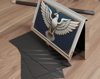 Eagle Business Card Holder, Elegant Office Accessory, Professional Gift, Desk Organizer, Executive Desk Decor