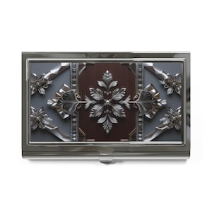 Tarjetero adornado, regalo para networking profesional, elegante accesorio de escritorio, organizador de oficina, regalo para profesionales, elegante tarjetero.