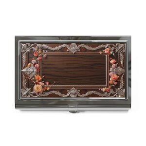 Porte-cartes de visite floral, étui élégant, accessoire de bureau, cadeau, décoration de bureau, support professionnel