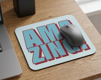 Motivational Mouse Pad, Vibrant Office Desk Accessory, Bold Typography Decor
