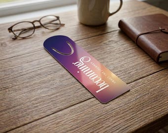 Becoming Trust the Journey Bookmark | Sunset Gradient Metal Page Clip