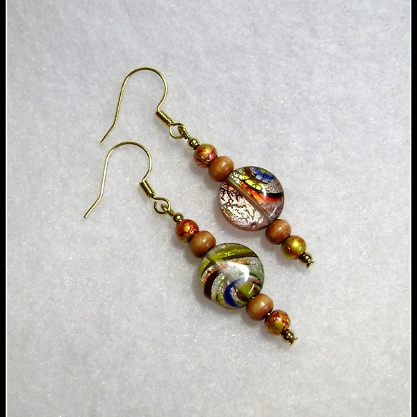 Party Earrings - Foiled Earrings - Earrings - Rainbow Speckles - Jewelry - E-245