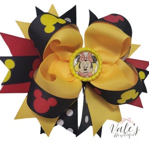 Minnie Mouse Inspired Bows, 3 Mouse Boutique Bows, Gifts for girls, Disney Bows