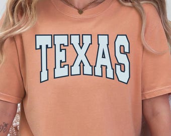 Comfort Colors® Texas shirt, Retro Texas state tshirt, Vintage 90's graphic tee