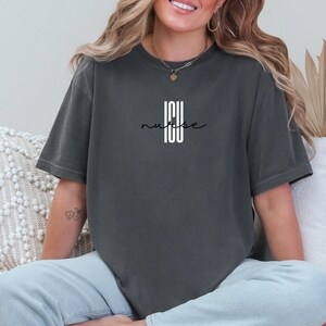 Comfort Colors® ICU nurse shirt, Intensive care nurse shirt, RN shirt for women, Nurse graphic tee, Gift for nursing student