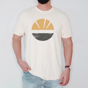 Comfort Colors® simple sun tshirt, Abstract sun T-shirt, Minimalist sun shirt, Sun shirt, Summer sun tee, Men&#39;s graphic tshirt