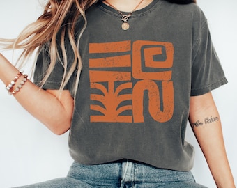 Tribal Symbol T-Shirt, Abstract African Art, Comfort Colors Tee