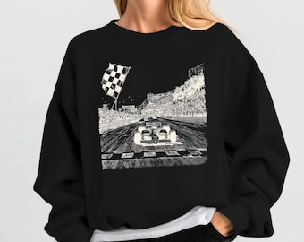 Retro Formula 1 Racing Crewneck Sweatshirt, F1 Car Pullover Hoodie