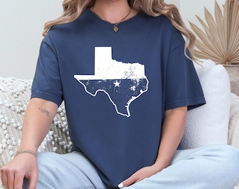 Comfort Colors® Texas shirt, Retro lone star state tshirt, Vintage 90's graphic tee