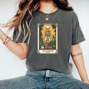 The gardener tarot card shirt, Gardening tshirt, Plant lovers t-shirt, Plant lady graphic tee, Gardener gift, Comfort Colors® shirt