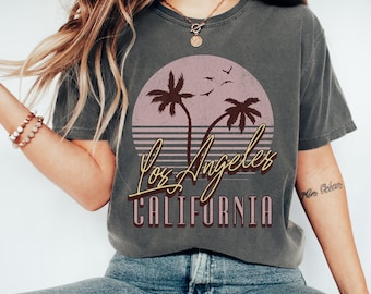 Los Angeles California Comfort Colors T-Shirt, Vintage Streetwear Graphic Tee