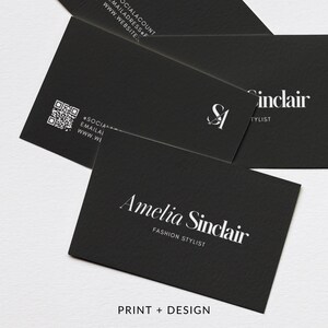 Tarjetas de presentación impresas personalizadas: diseño clásico y minimalista con personalización