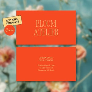 Editable Business Card Template | Canva Template | Instant Download | Customizable Printable Business Card