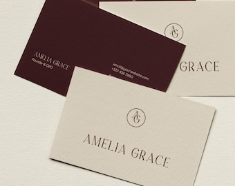 Custom Printed Business Cards – Timeless, Feminine Design with Personalization