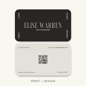 Tarjetas de presentación impresas personalizadas: diseño minimalista y estético con personalización