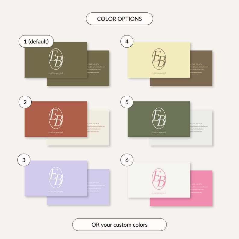 Interior Designer Business Cards | Custom Monogram | Elegant Printed ...