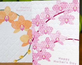 Pink Orchid Mother's Day Card