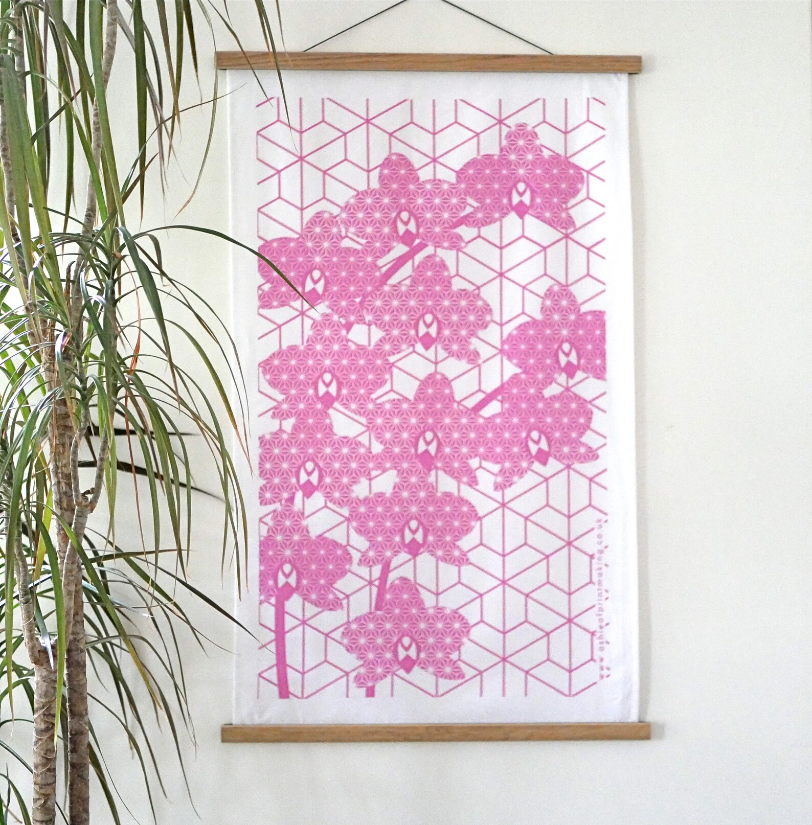 2 X Screen Printed Tea Towel Wall Art Hanger Offer Etsy