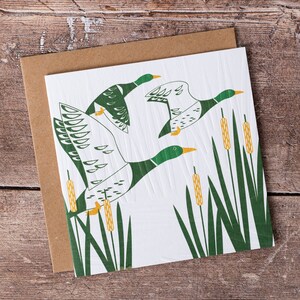 Carte de voeux canards Carte de remerciement pour un anniversaire en relief à la main