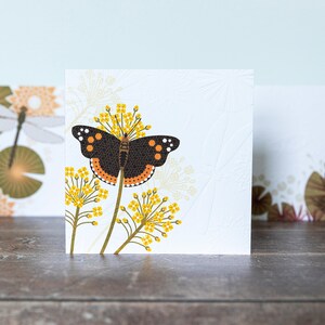 Butterfly Greeting Card Hand Embossed Single Birthday Thank You Card image 7