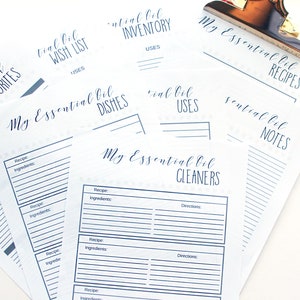 Essential Oil Printable Planner - My Essential Oil Planner - Printable ...