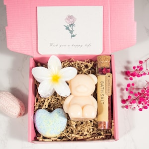 Care Package Gift| Relaxation Blanket Spa Gift Set| Lavender Rose| Self care Gift| Birthday Handmade Gift for her| Gift Baskets for Women