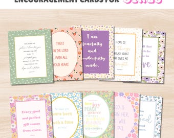 Encouraging Scripture Cards for Young Girls (Set of 10) - Printable