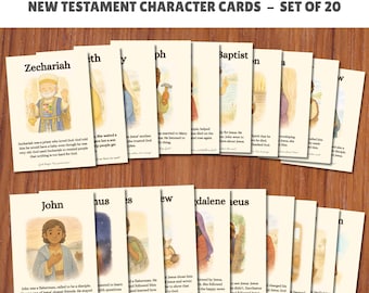 New Testament Character Cards (Set of 20) - Printable