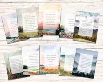 Encouraging Scripture Cards (Set of 10) - Printable