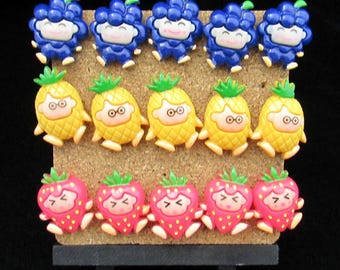 15 Funny Happy Fruit Push Pins, Whimsical Silly Bulletin Board Decor Ideas