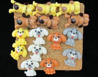 15 Dog Push Pin Set, Puppy Bulletin Board Decor for Teacher Classroom