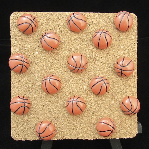 15 Basketball Push Pins for Dad Coach Appreciation Gift Bulletin Board Ideas for March Madness Mix & Match Push Pins to Customize your Set