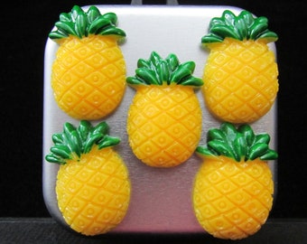 Pineapple Magnet Set of 5 for White Board and Lockers, Summer Fruit Fridge Magnets Student Teacher Appreciation Gift Dorm Decor