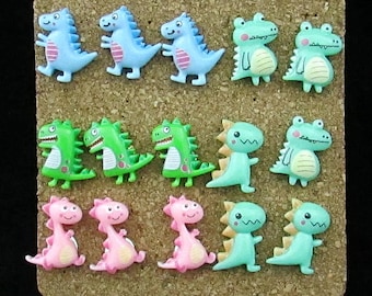 15 Cute Kawaii Dinosaur Push Pins
