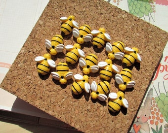 15 Queen Bee Push Pins, Mix & Match Push Pins to Customize your Set, Kawaii Cute Office School Supplies, Fun Student Teacher Gift