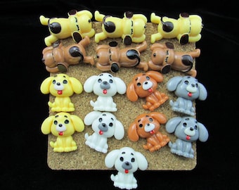 15 Dogs and Puppy Push Pins, Cute Office Cubicle Decor White elephant Gift for Work Gift Exchange Back to School Teacher Gift