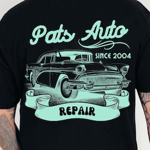 Custom Mechanic Work Shirt, Personalized With Your Shop Name | Dad Shirt, Fathers Day Gift, Handyman Shirts, Car Lovers Tshirt