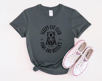 Camiseta Sleepy Cat Club | Camiseta Nap | Camiseta Sleepy Day | Presente para cochilo | Camiseta I Need a Nap | Rainha do cochilo | Cochilo engraçado