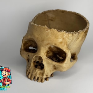Realistic Human Skull Bowl – Highly Detailed Gothic Décor, Halloween Prop, Unique Centerpiece, Macabre Home Accent, and Collectible Display